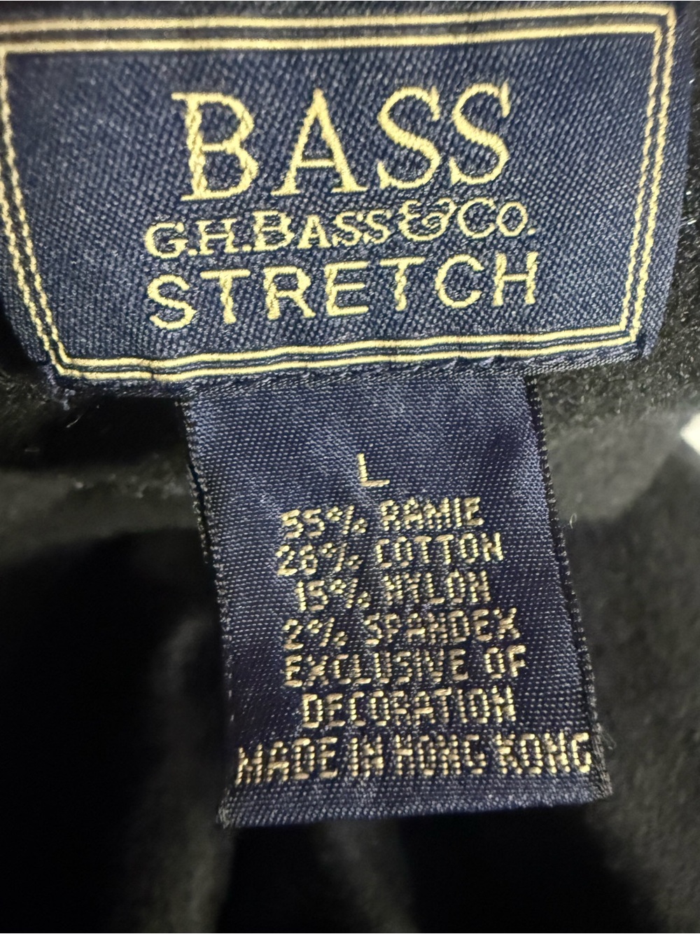 Vintage G.H. Bass Beaded Collar Knit Cardigan Sweater Size Large L Black - Picture 3 of 6